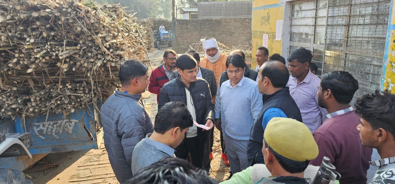 एसडीएम जानसठ ने टिकोला शुगर मिल के कांटों का किया औचक निरीक्षण,