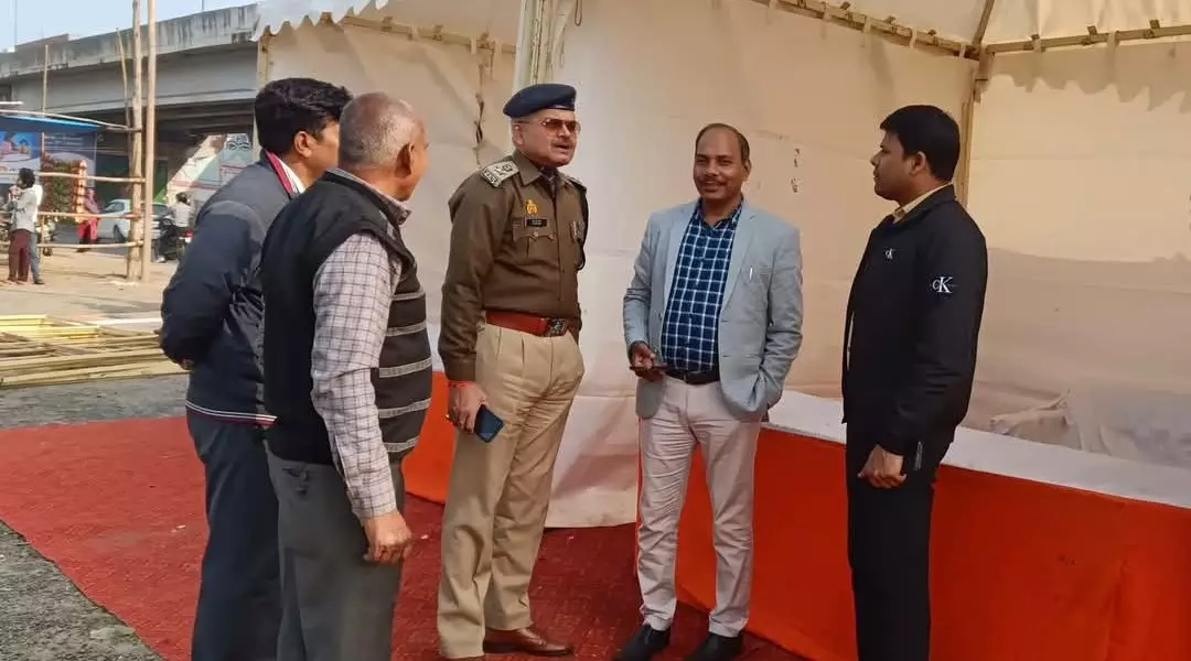महाकुम्भ मेले में बस्ती के यात्रियों के सुगम एवं सुरक्षित परिवहन यात्रा हेतु एक अस्थायी बस अड्डे का निर्माण