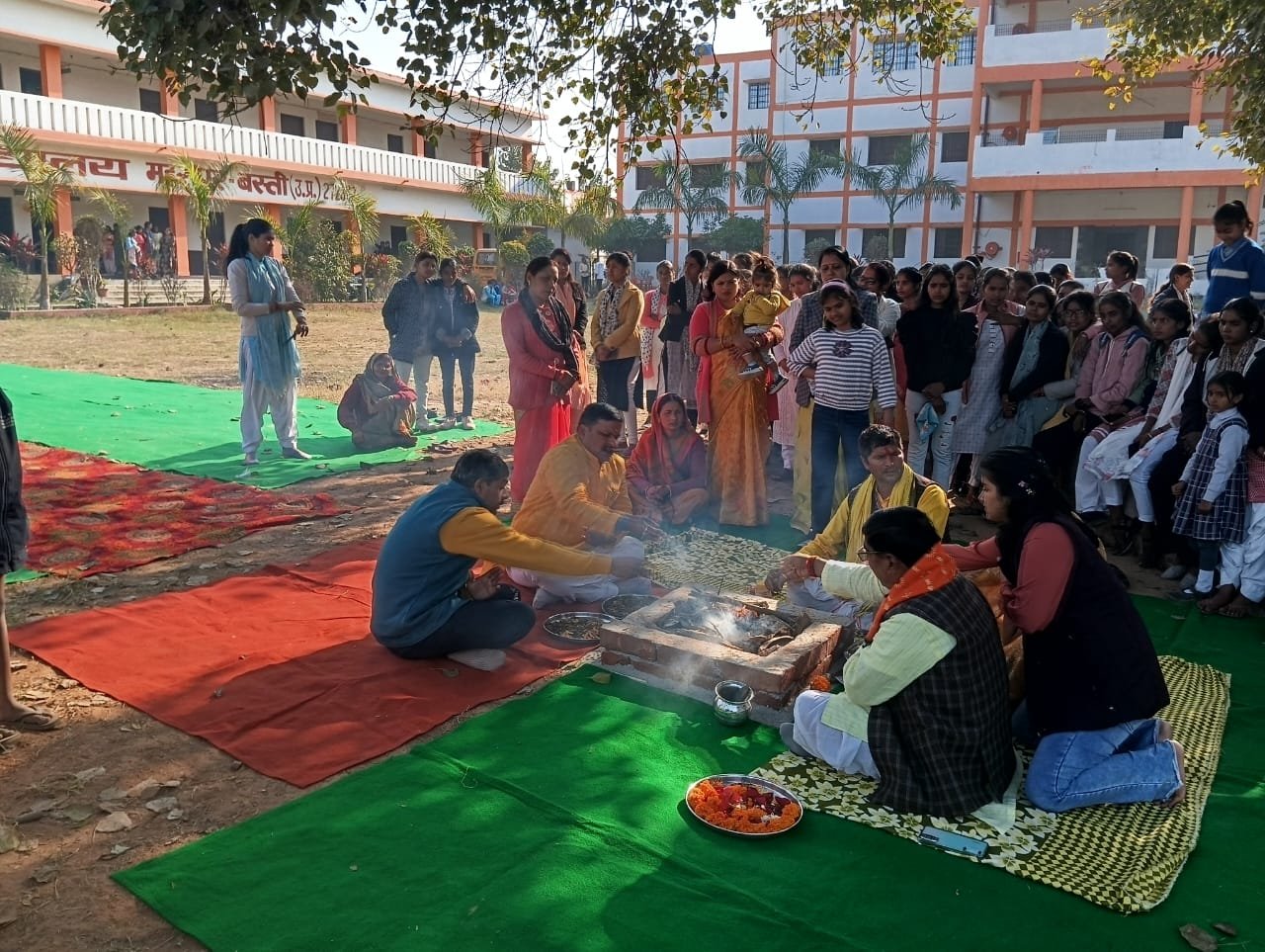 रामसहाय सिंह महाविद्यालय महरीपुर में संकल्पो के साथ मनाया गया बसंत पंचमी का पर्व