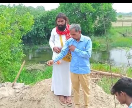 मनोरमा तट पर अंत्येष्टि स्थल का मंत्र उच्चारण के साथ हुआ भूमि पूजन