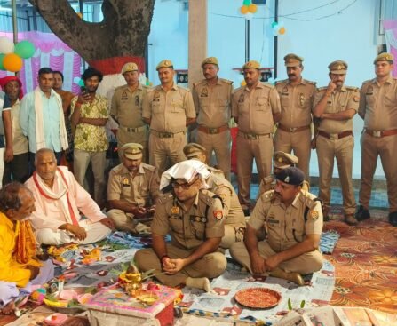 कलवारी थाने का हुआ कायाकल्प, वैदिक मन्त्रोच्चार के बीच एसपी अभिनंदन ने किया लोकार्पण