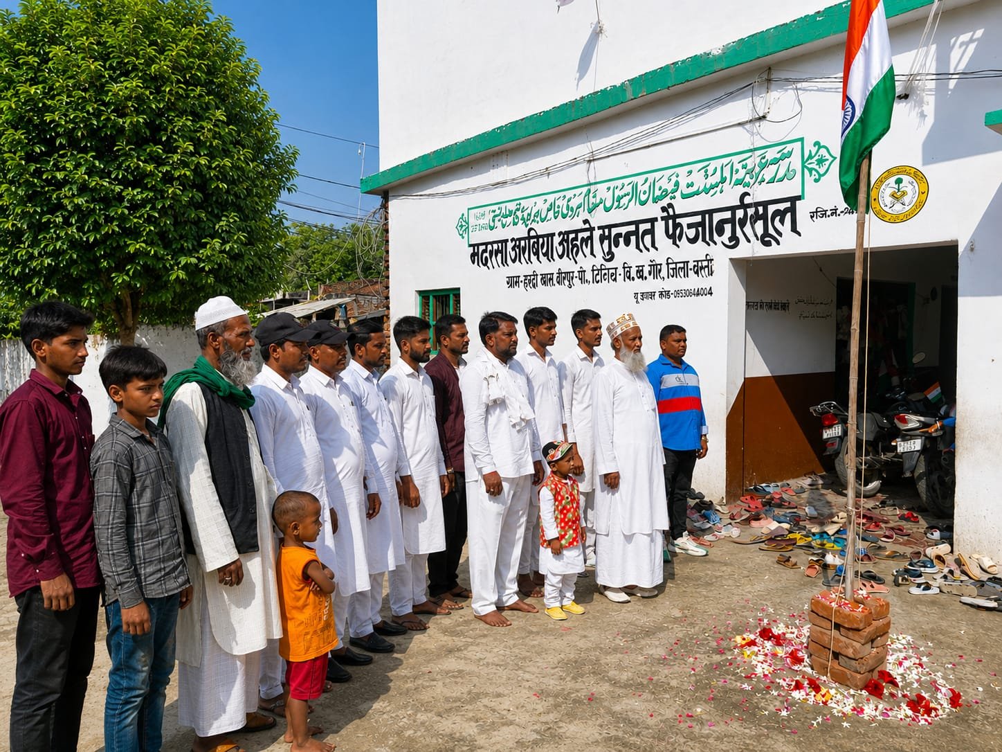 मदरसा फैजानुर्रसूल में धूमधाम से मनाया गया स्वतंत्रता दिवस